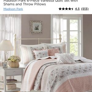 Madison Park six piece quilt set full/ queen